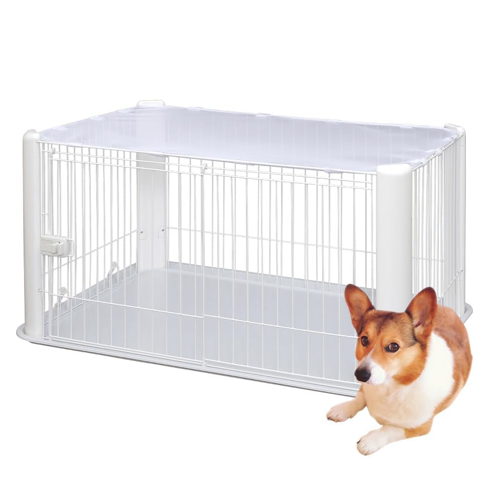 Amazon | 犬サークルプレイサークル ペットサークル ホワイト 中型犬用